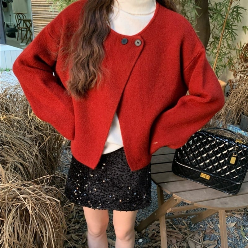 【outer】ニットコート　M25587