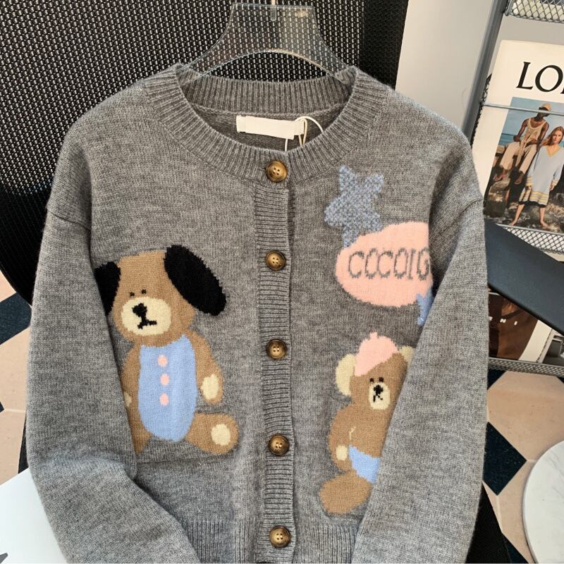 【outer】カートゥーンニットカーデ　M29134