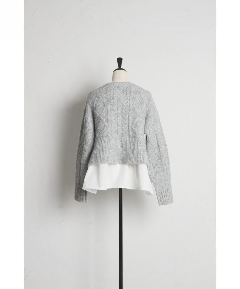 【tops】ドッキングニットセーター　M28784
