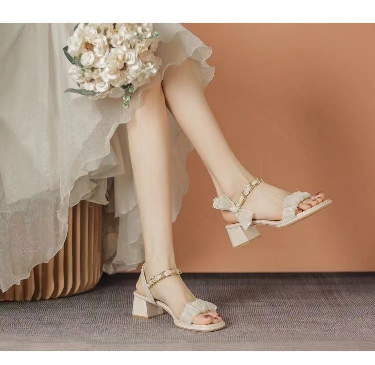 【shoes】リボン付きサンダル　M30234