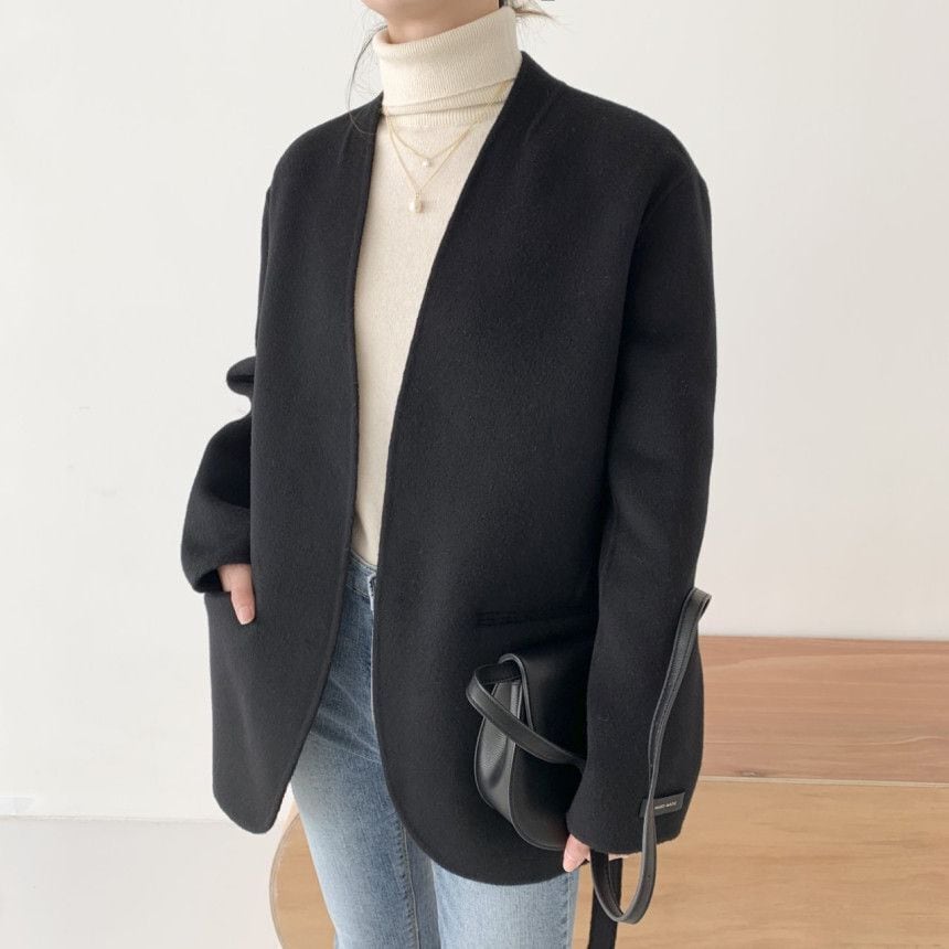 【outer】Vネックチェスターコート　M19078