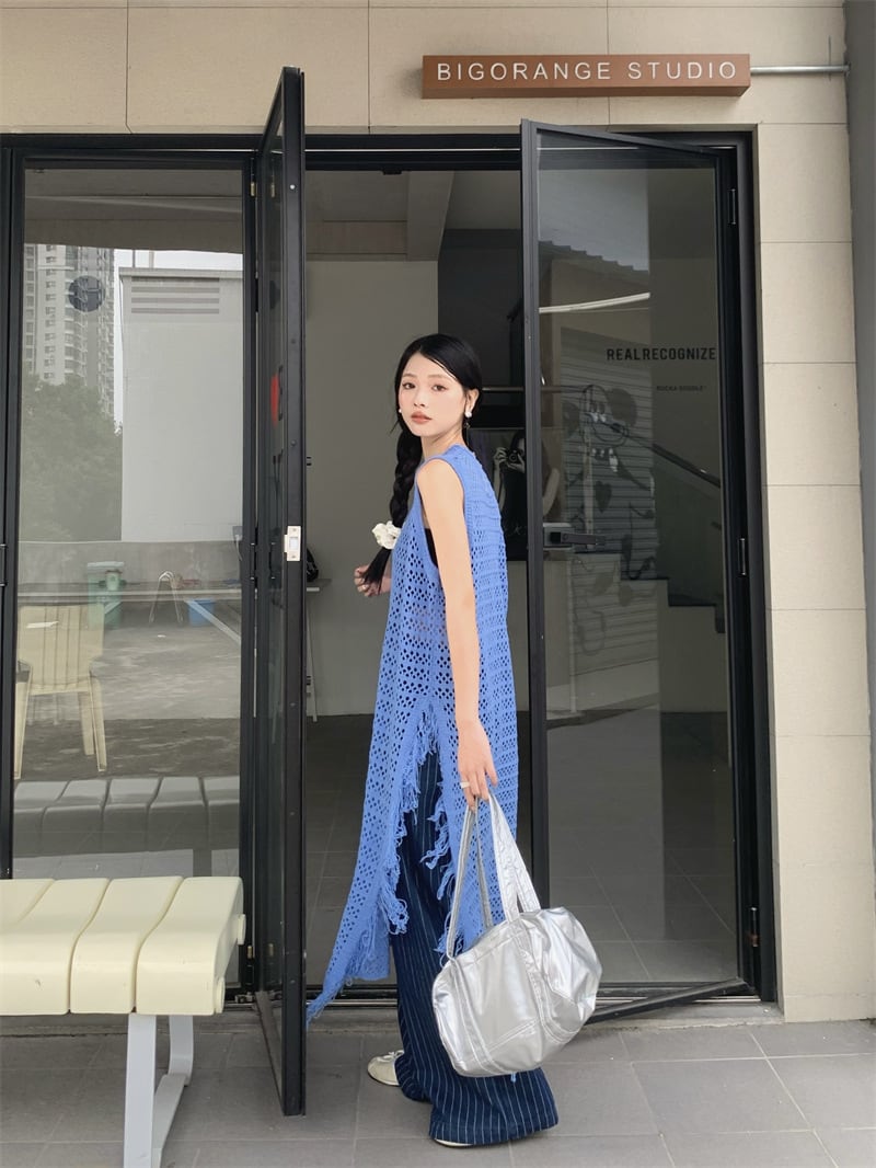 【dress】カットワークフリンジワンピース　M24756