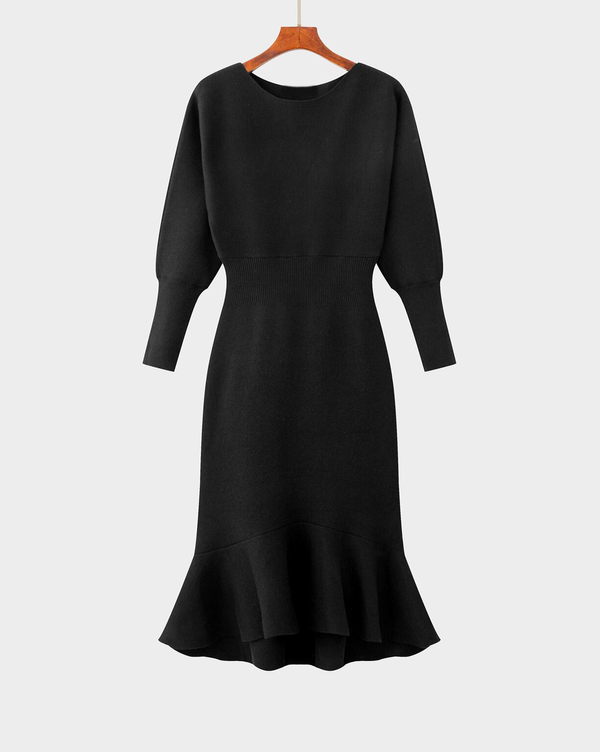 【dress】ニットマーメイドワンピース Q7293
