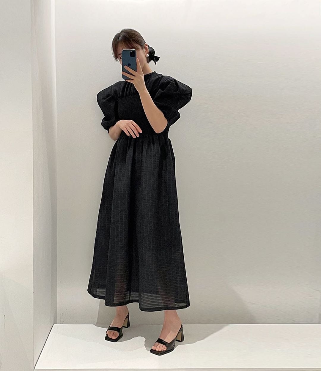 【dress】パフスリーブワンピース　M23910