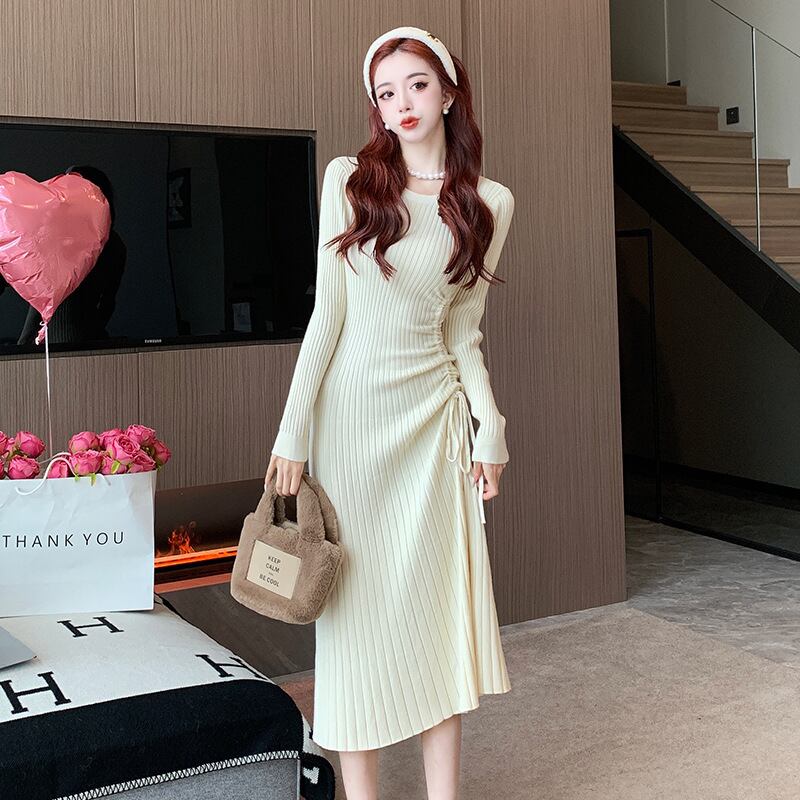 【dress】巾着ニットワンピース　M28217