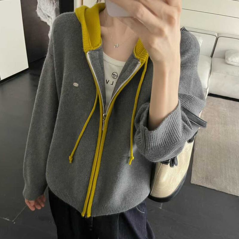 【outer】Wジップニットカーディガン Q7069