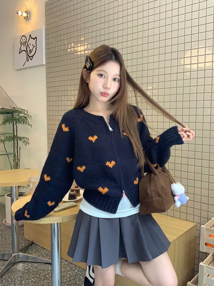 【outer】ファスナーニットカーデ　M26351