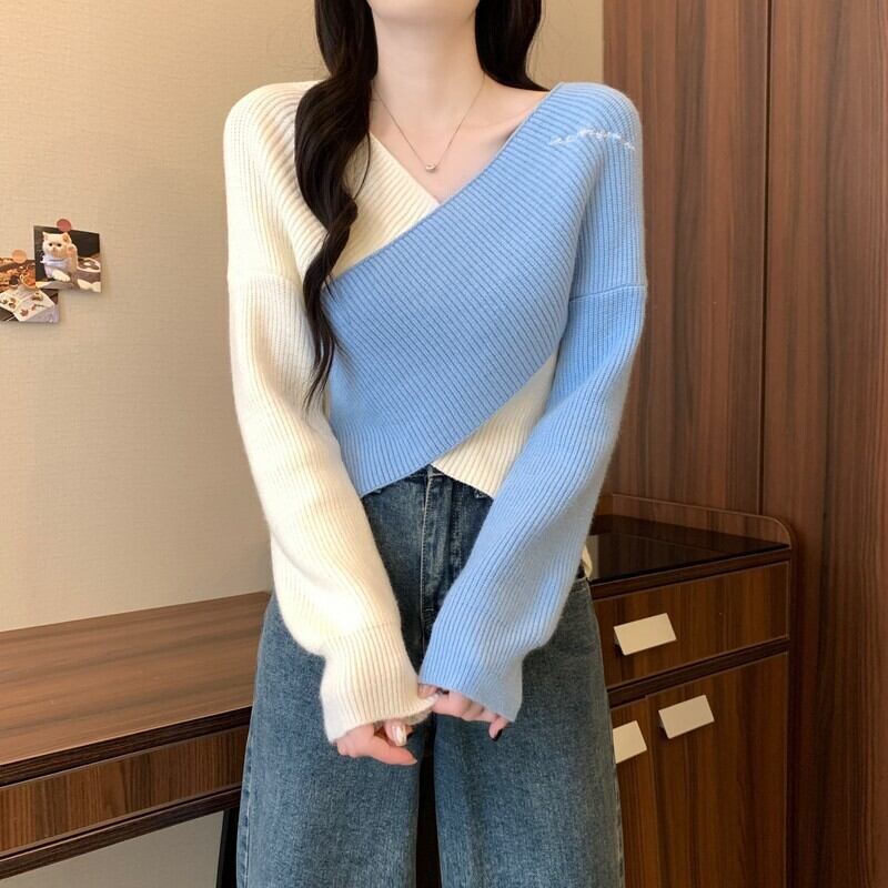 【tops】クロスニットトップス　M28275