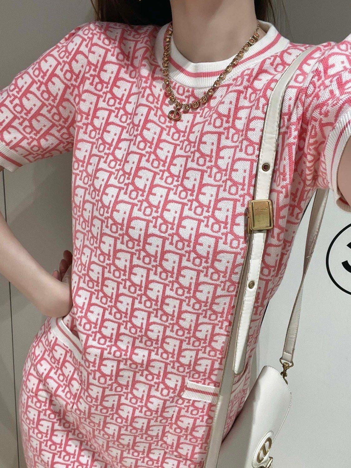 【dress】2色英字柄デートワンピースF7674