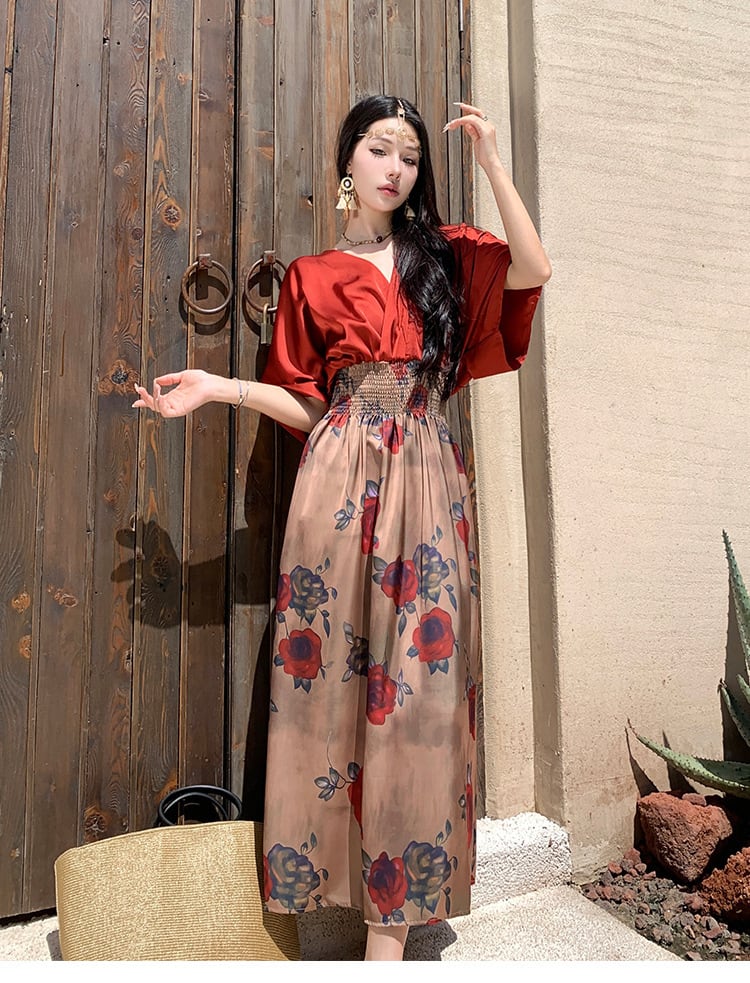 【dress】プリントワンピース　M25280