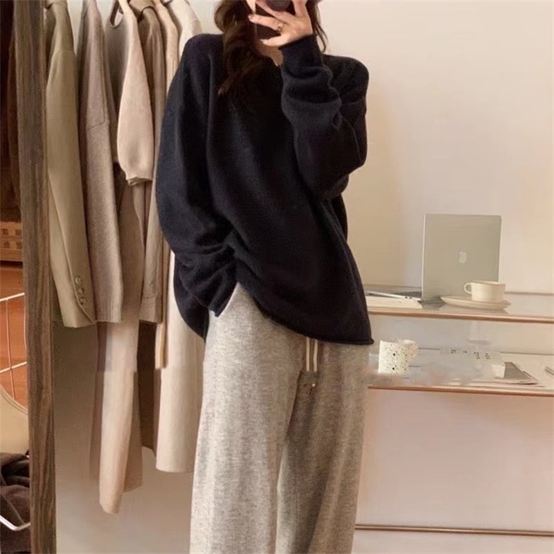 【tops】クルーネックニットセーター　M25996