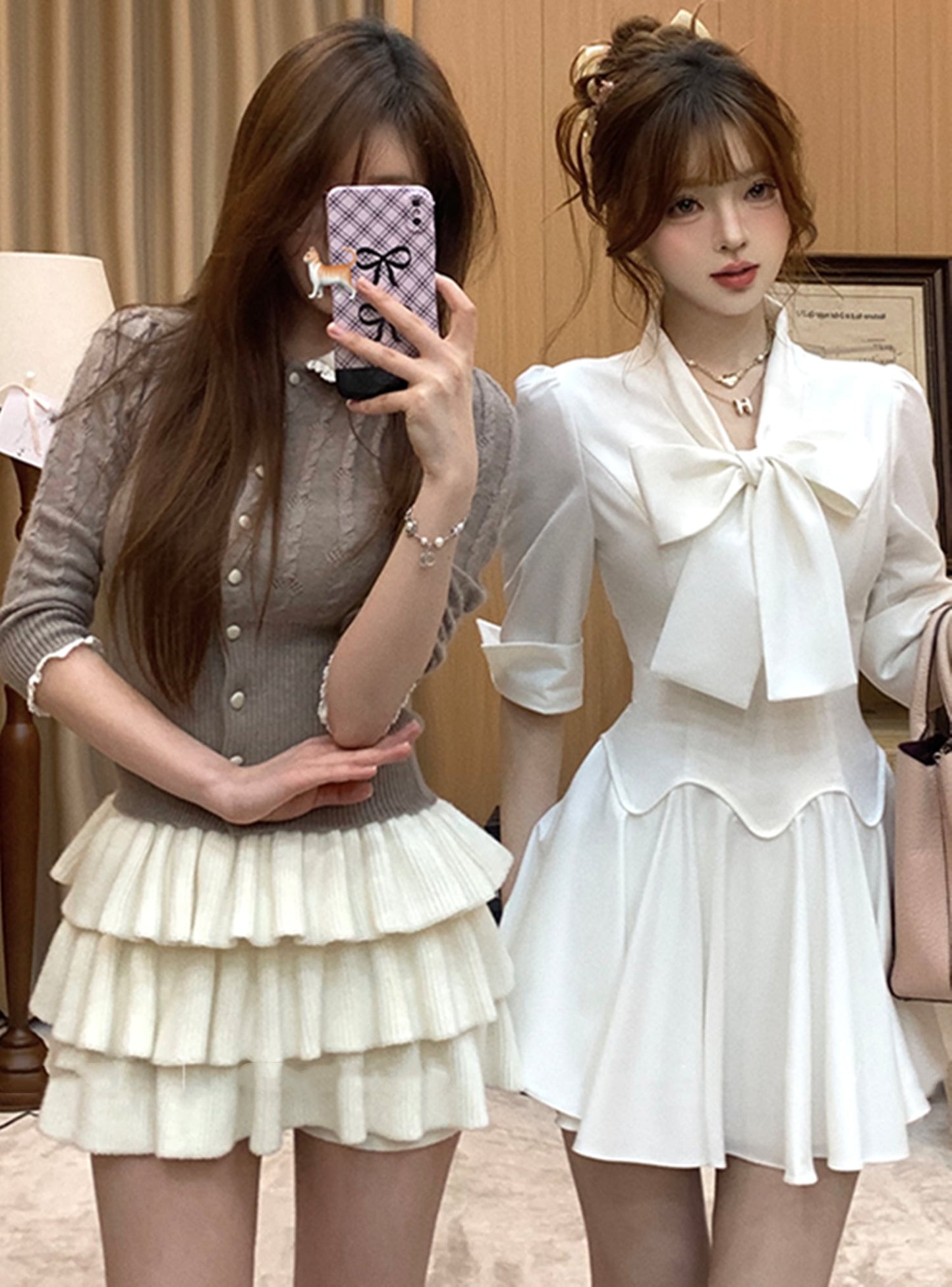 【dress】リボンシャツワンピース　N3016