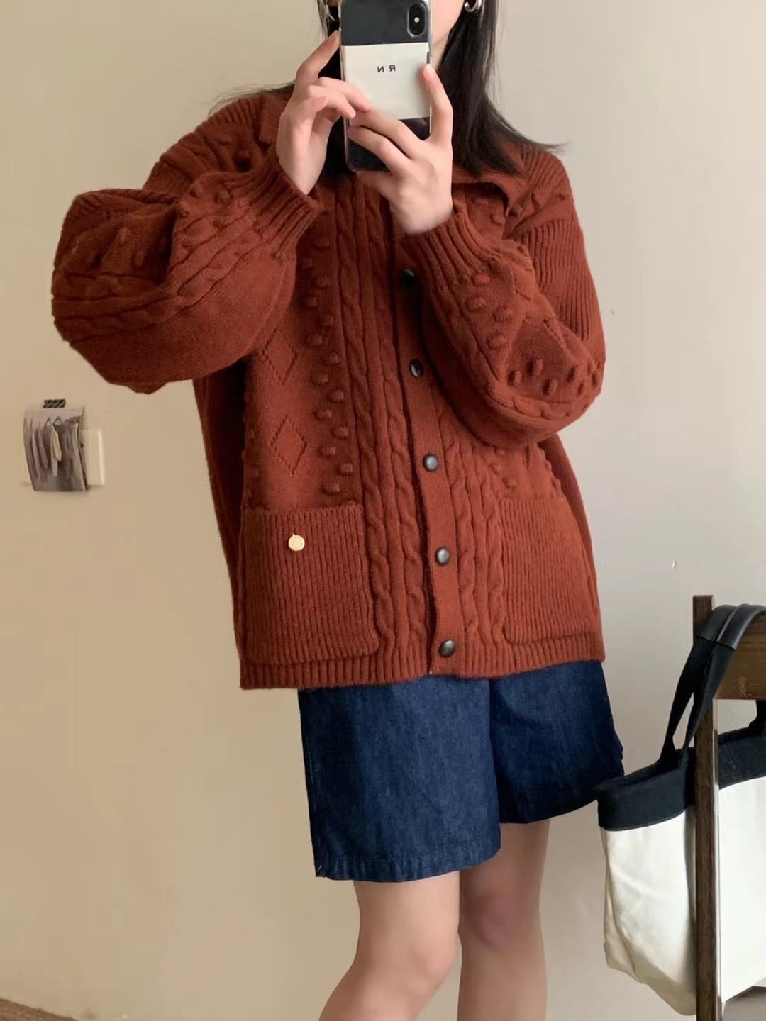 【outer】ニットカーデ　M27077