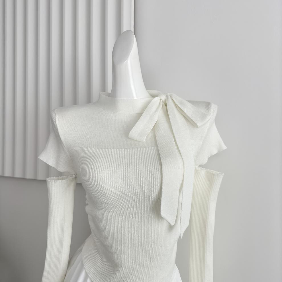 【tops】アームカバー付きニットトップス　M27892