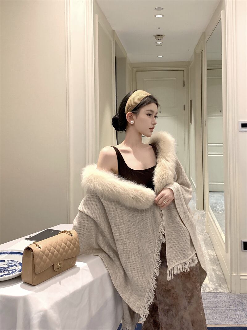 【outer】ファーケープアウター 　M27948