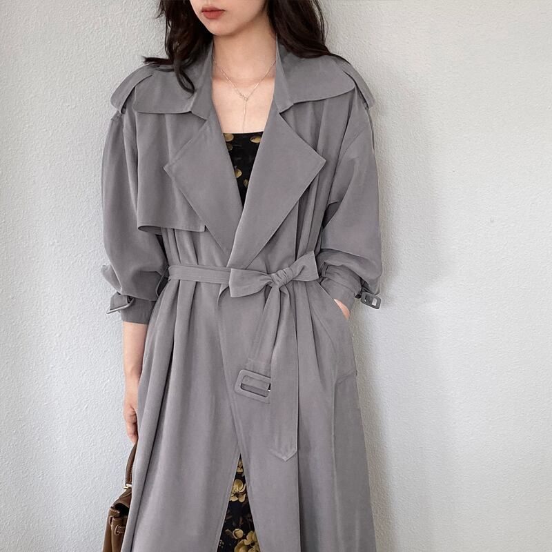 【outer】ロングトレンチコート Q8280