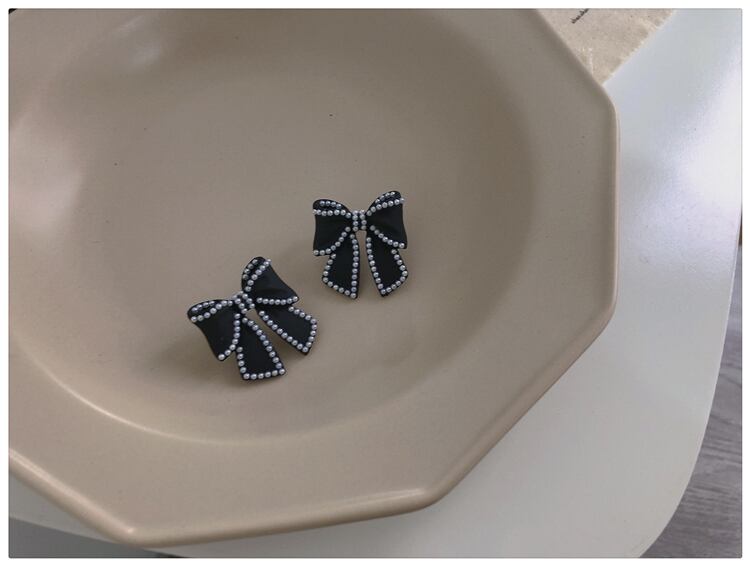 【小物】超人気 スウィートオシャレパールリボンパールピアスアクセサリー