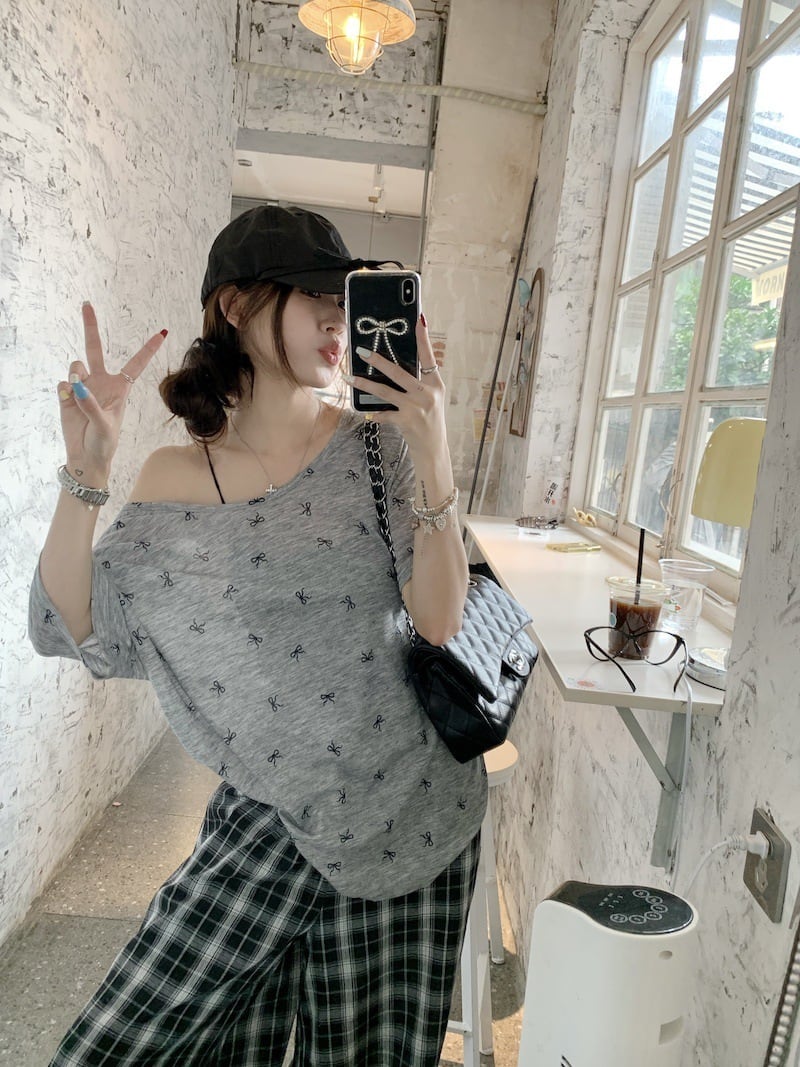 【set】Tシャツ×カジュアルパンツセット　M25139