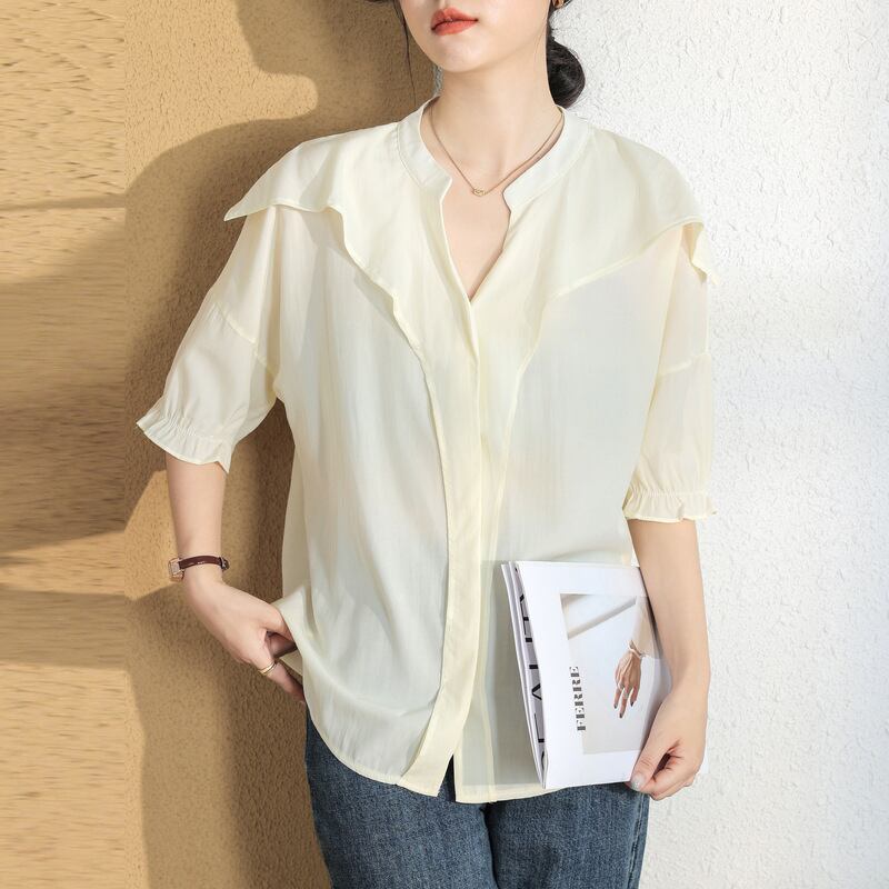 【tops】シンプルOL通勤ブラウスG21072