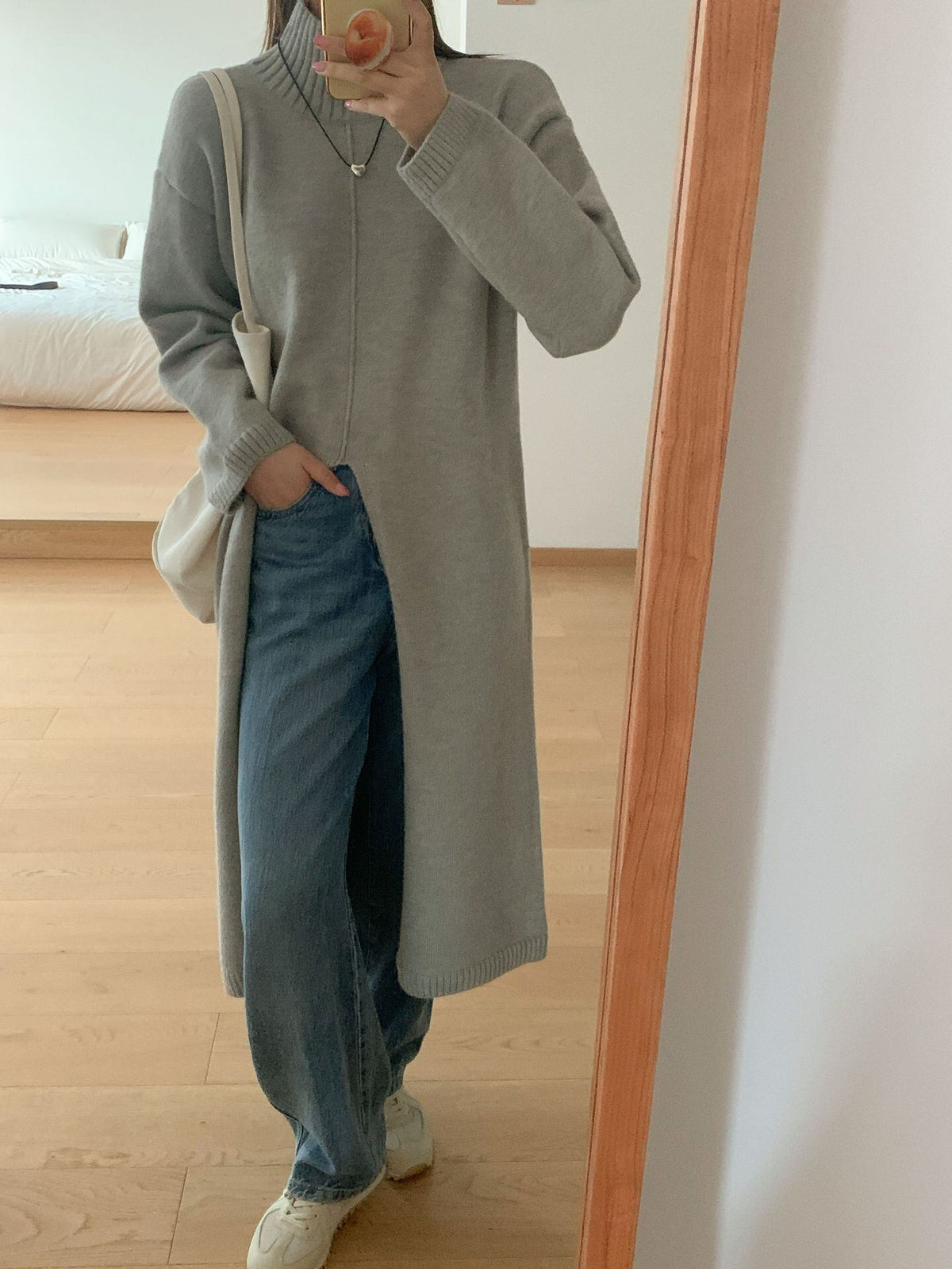 【dress】スリットニットワンピース　M26246