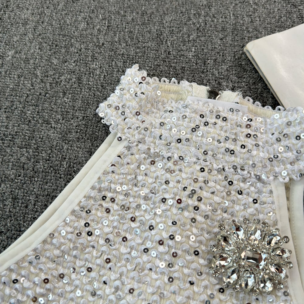 【tops】キラキラノースリーブトップス　M23937