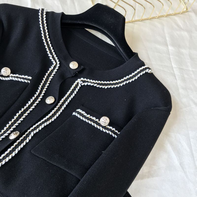 【set】ファッション!気質満点レトロニットカーディガン+ガウチョパンツオシャレ２点セット G3083