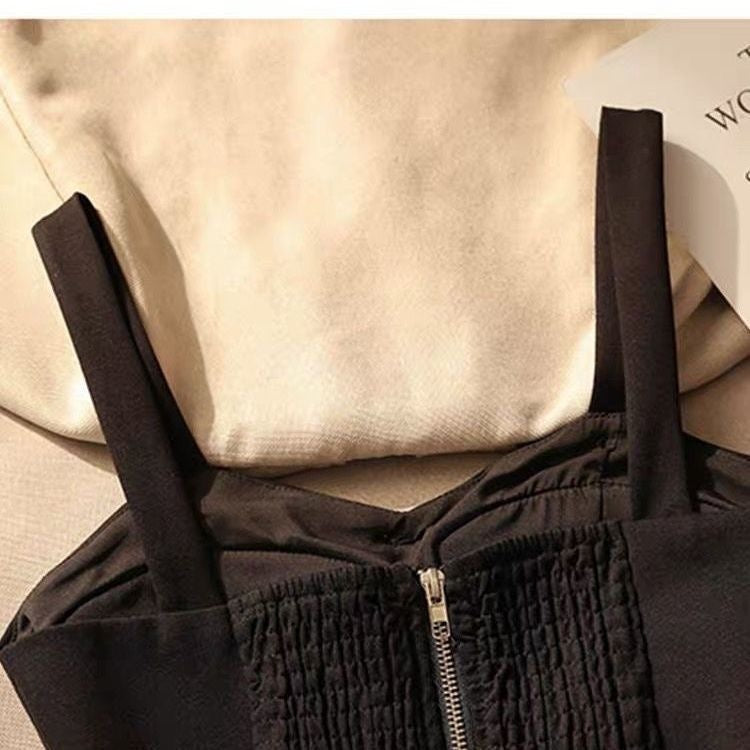 【tops】英字柄ウェスト絞りキャミソールF7815