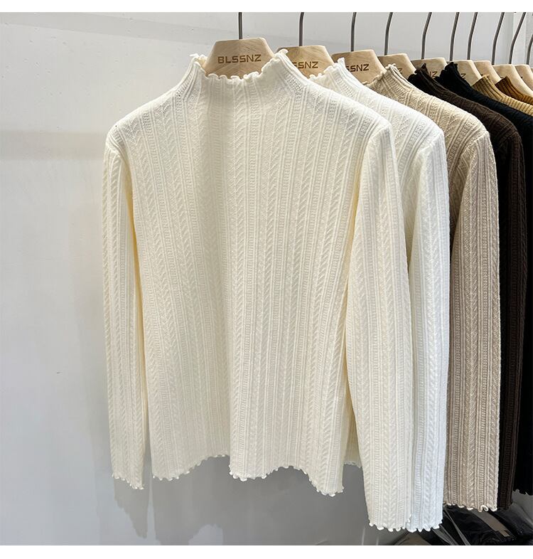 【tops】フリルニットトップス　M18673