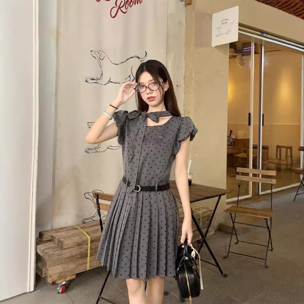 【dress】ドット柄ワンピース　M25216