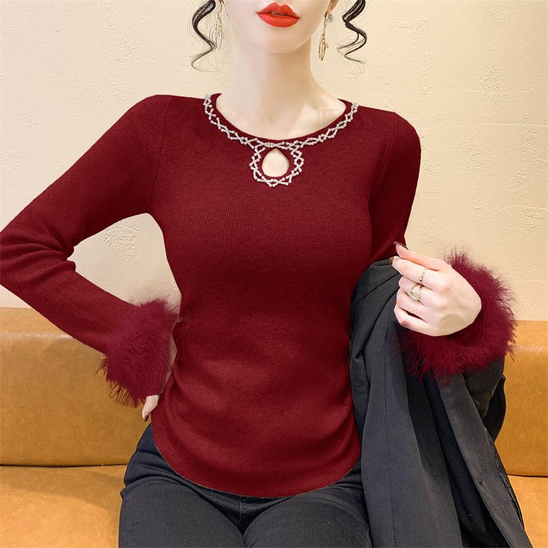【tops】ファーニットトップス　M28219