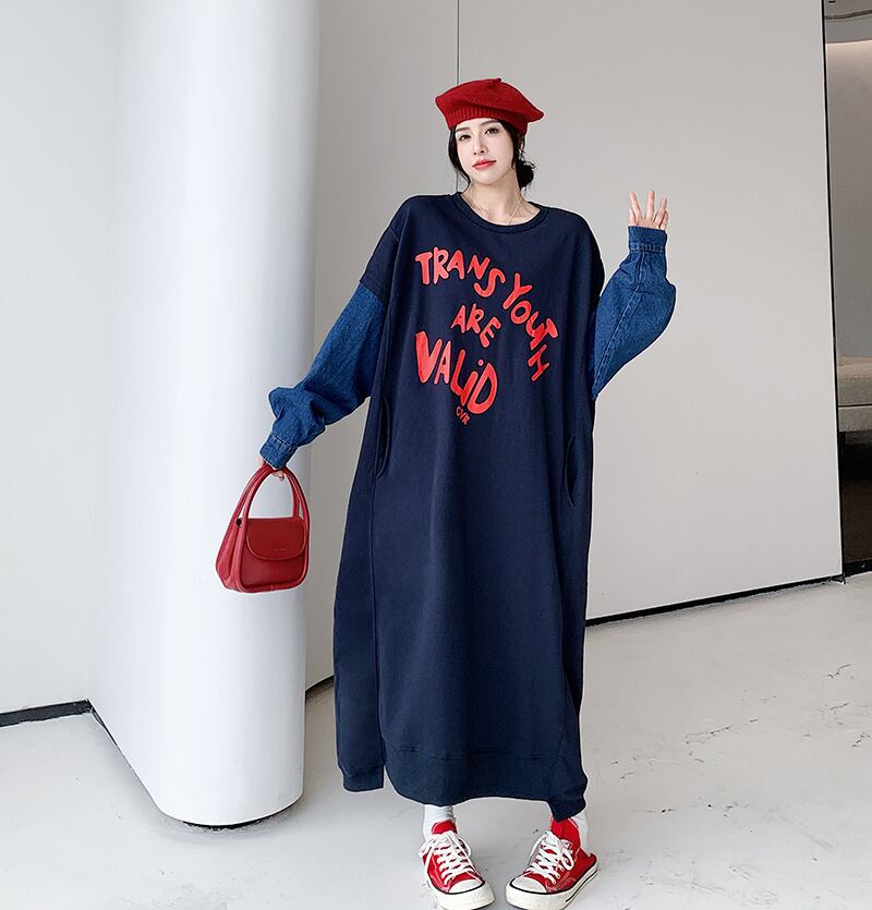 【dress】プリントカジュアルワンピース　M18590