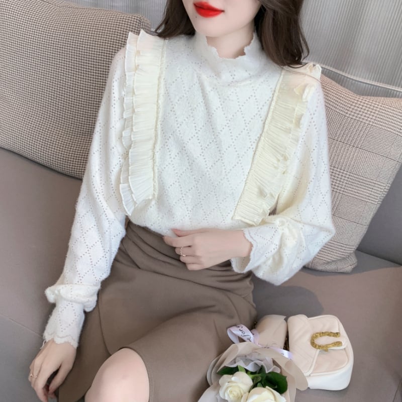【tops】レースシャツトップス　M28658