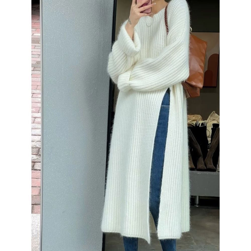 【dress】スリットニットワンピース 　N2753