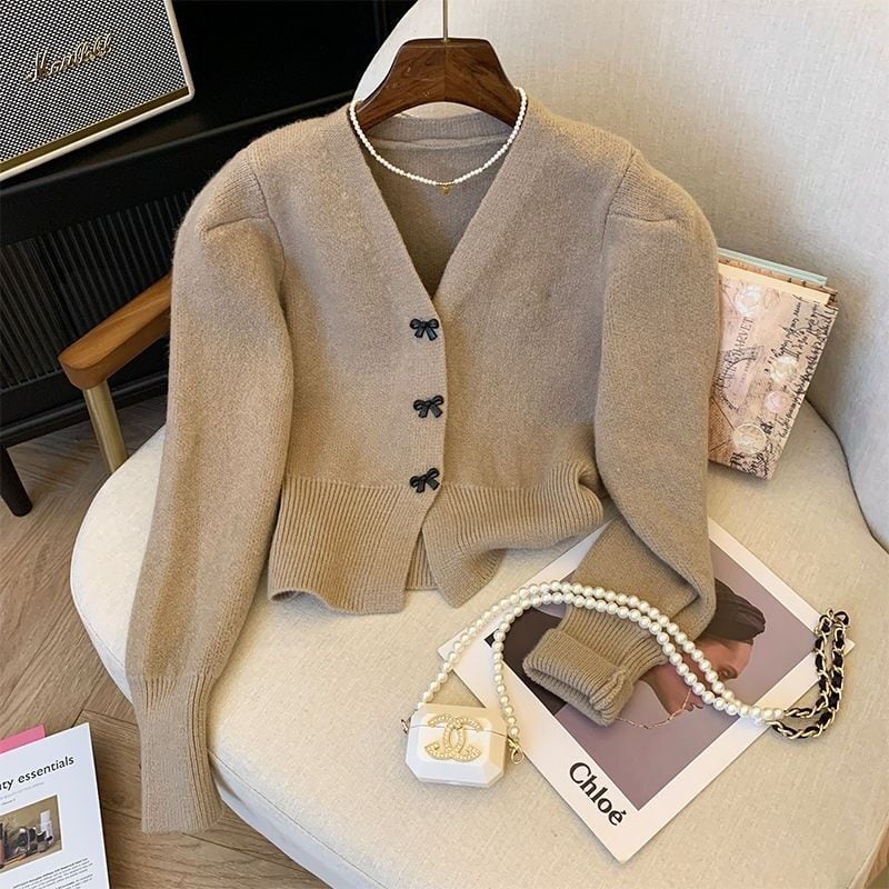 【outer】Vネックニットカーデ　M26413
