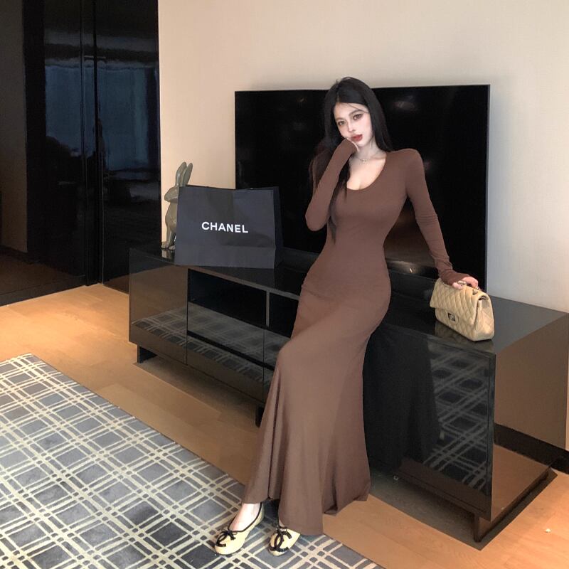 【dress】タイトロングワンピース Q7020
