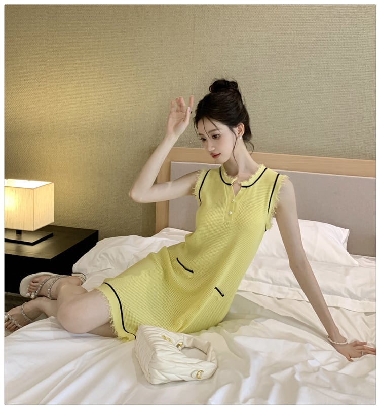 【dress】ノースリーブニットワンピース　M24269