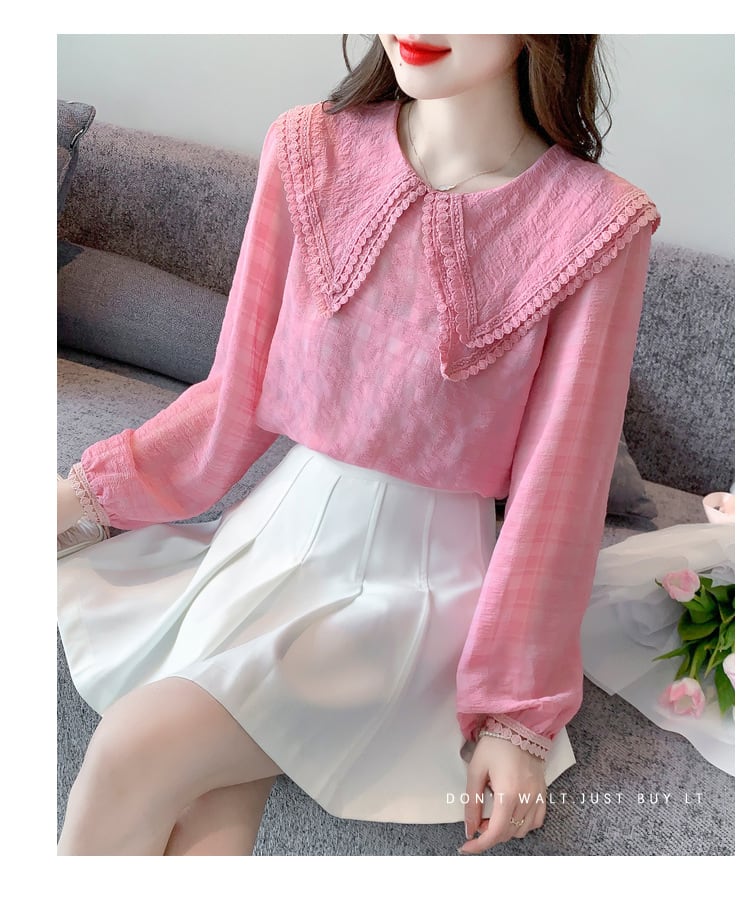 【tops】ドールカラーシャツトップス　M28616