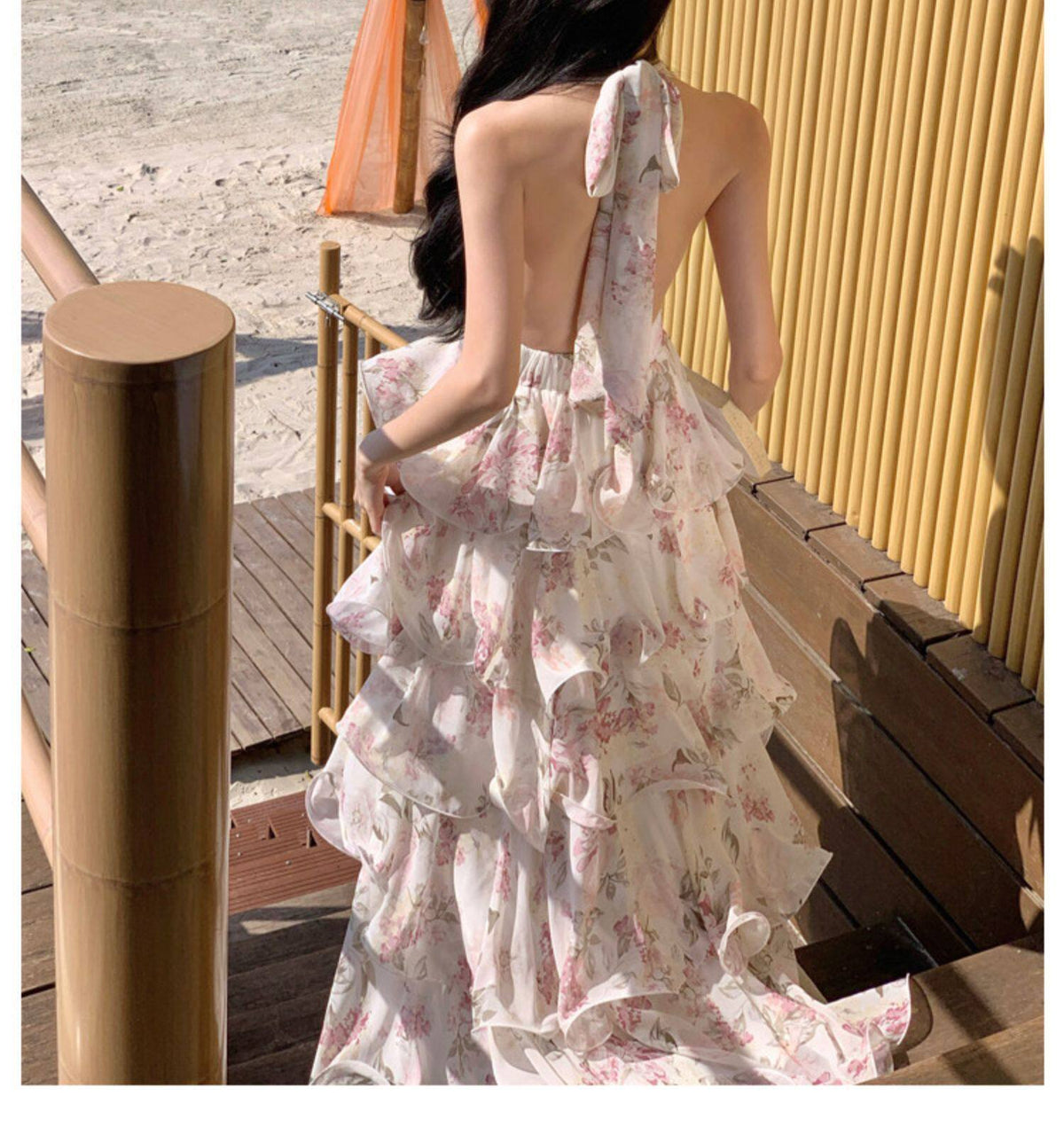【dress】ティアードロングワンピース　N3542