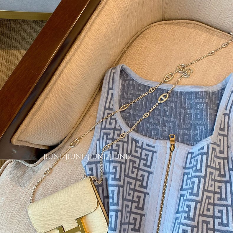 【tops】ノースリーブ人気ニットタンクトップF5354