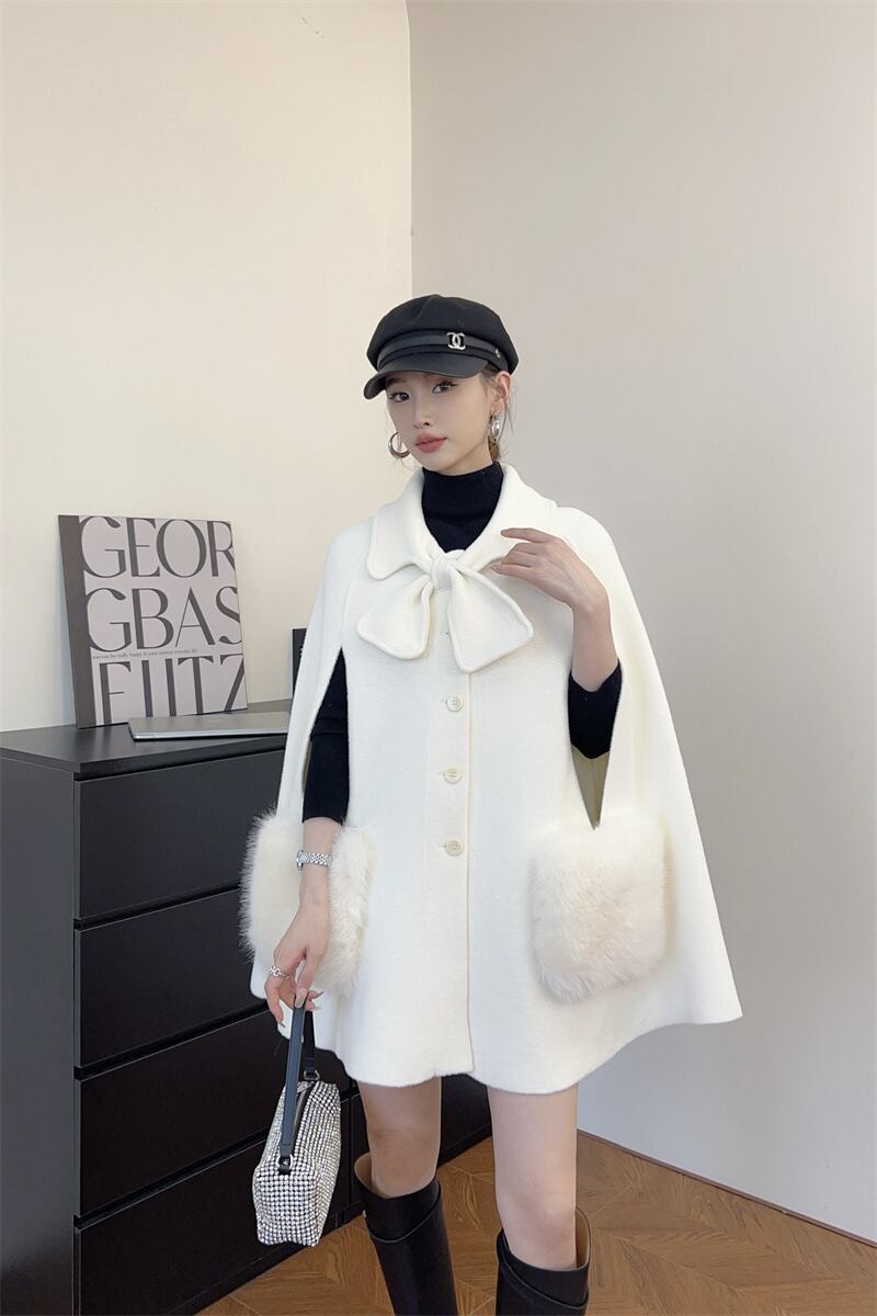 【outer】ポケファーケープコート　N2759