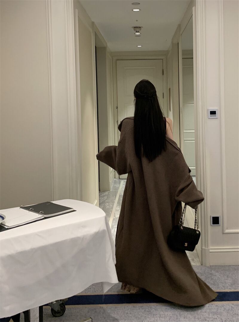 【outer】ロング丈ニットカーデ　M27936