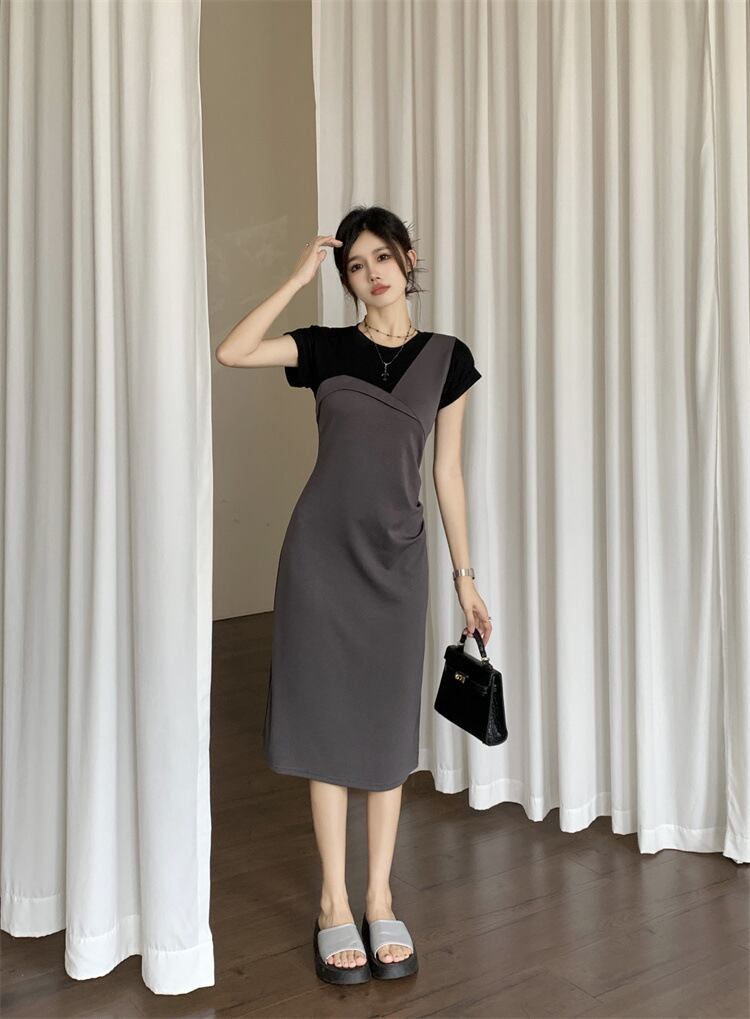 【dress】切り替えTシャツワンピース G20718