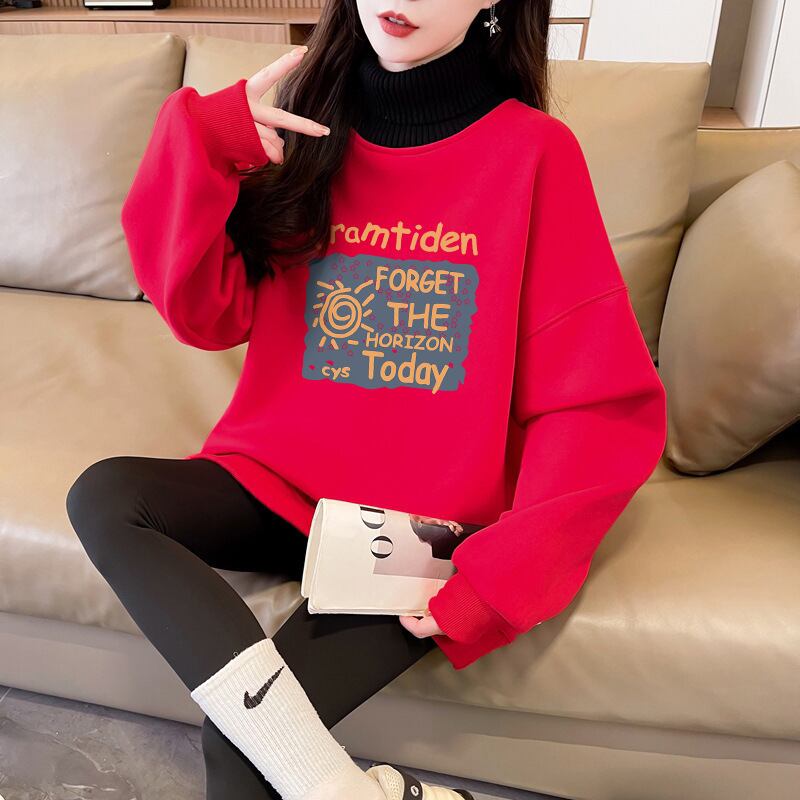 【tops】裹起毛切り替えプルオーバー　M28735