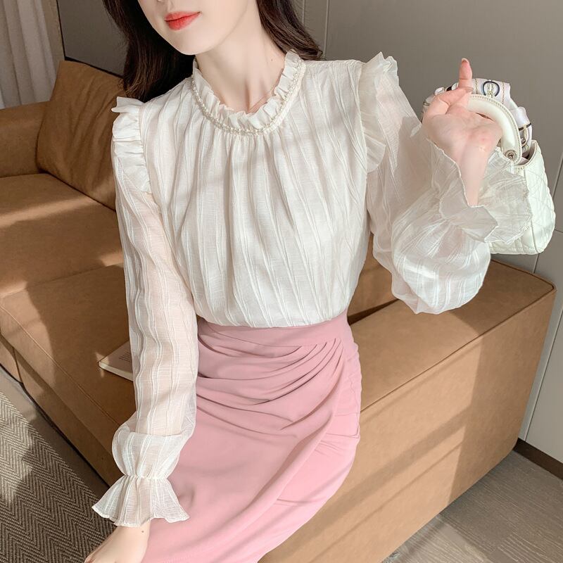 【tops】レースシャツトップス　M28878