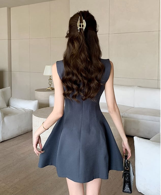 【dress】ノースリーブOL通勤ワンピース G21380