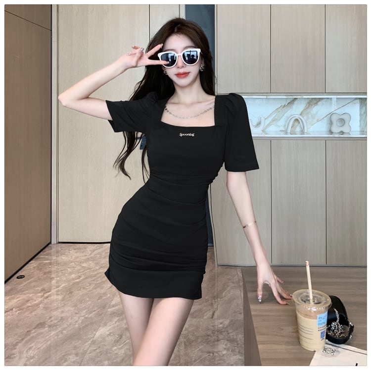 【dress】パフスリーブワンピース　M25163