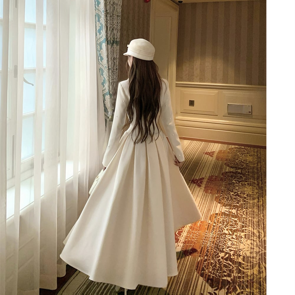 【set】パール付きショートジャケット×ロングスカートセット N3401