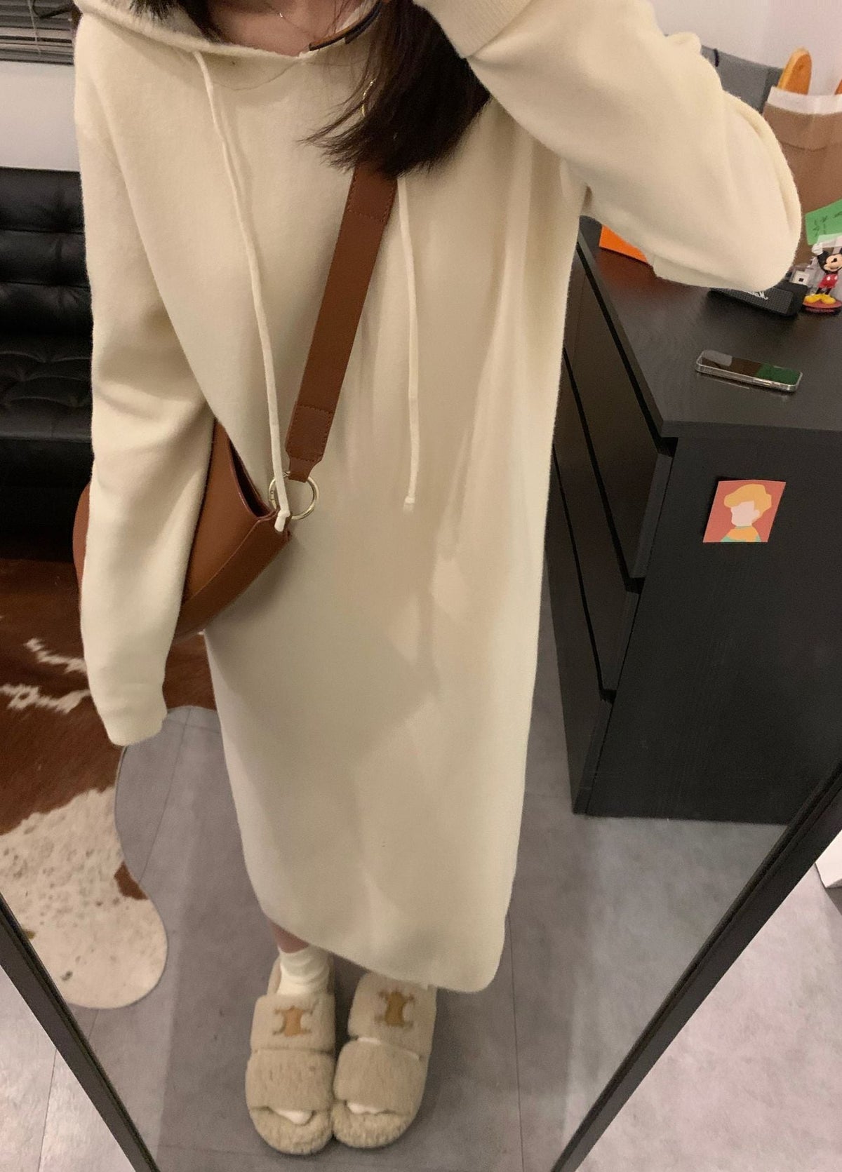 【dress】フード付きニットワンピース　M27246