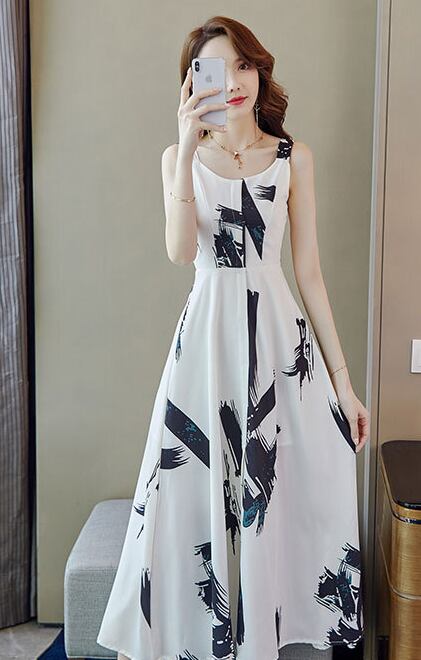 【dress】好感度UP!気質満点プリントスウィートキャミワンピース G0141