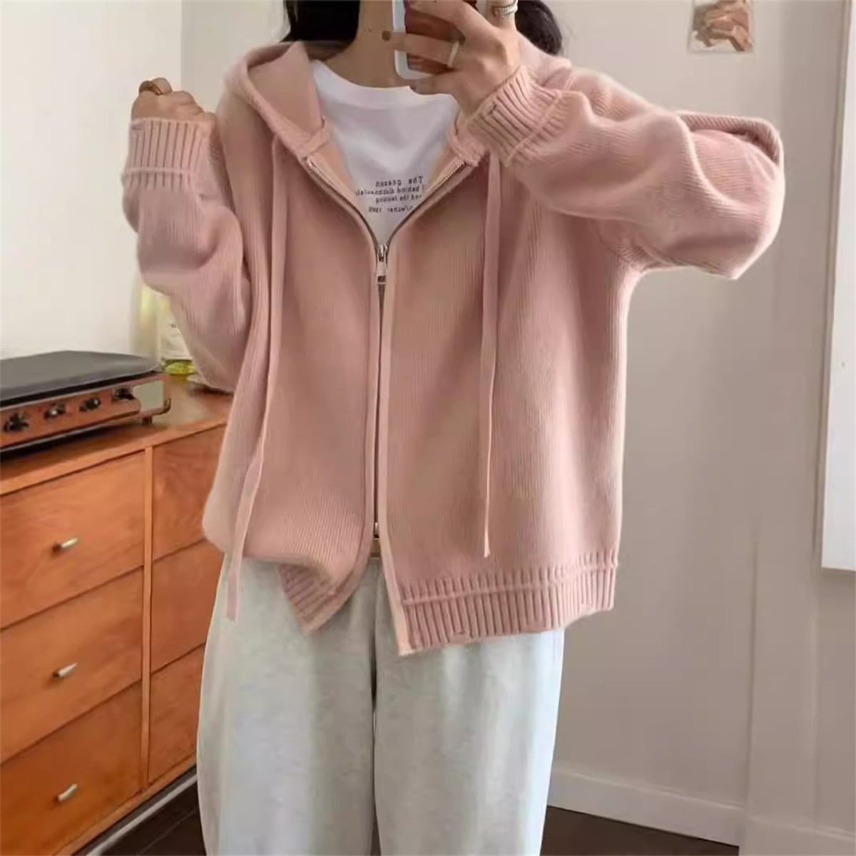 【outer】Wジップニットカーデ　M25955